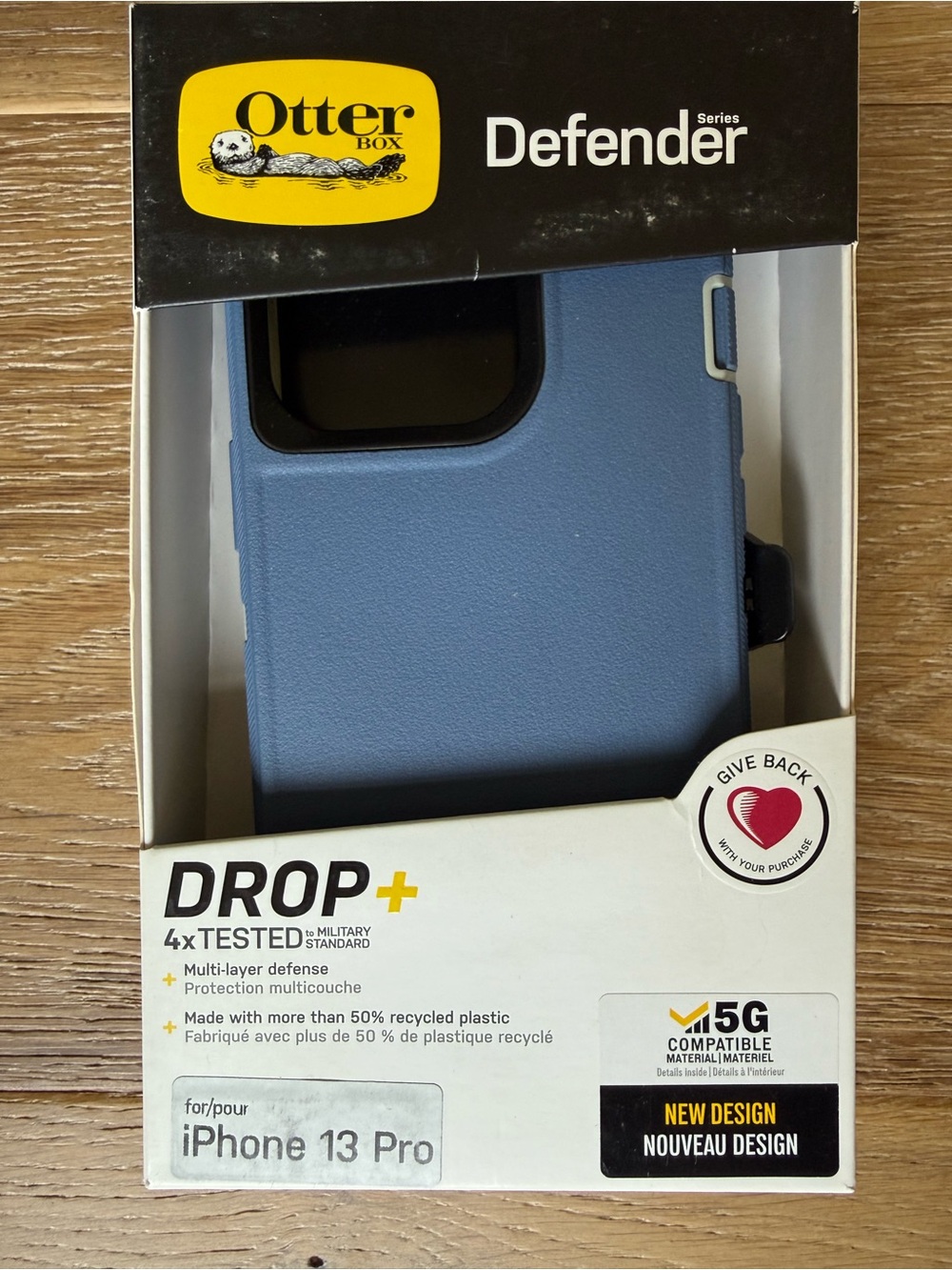 New OtterBox Defender Series Drop + Case for iPhone 13 Pro Slate Blue grey